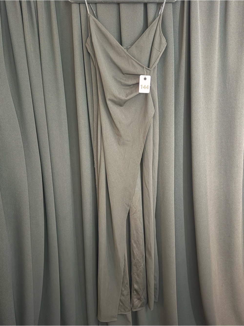 Draped Slip Prom Dress with Spaghetti Straps
